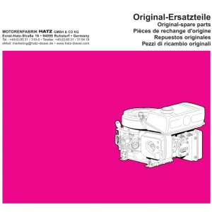 Hatz 1D90V W Parts Manual