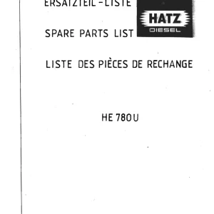 Hatz El He780U.12 Parts Manual