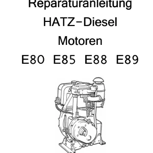 Agri Hatz E80 E85 E88 E89 Germany Operators Manual