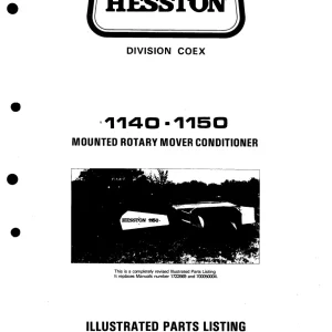 Hesston 1140 1150 Parts Manual