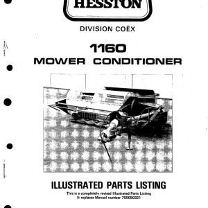 Hesston 1160 Mower Parts Manual