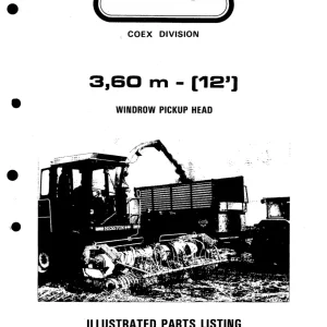 Hesston 3.60 Head Parts Manual