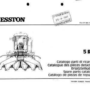 Hesston 5 Rch 1991 Parts Manual