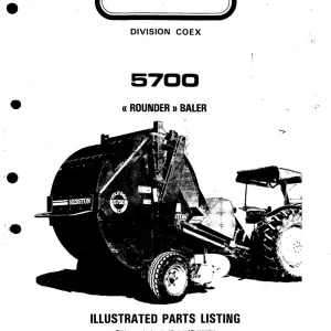 Hesston 5700 Parts Manual