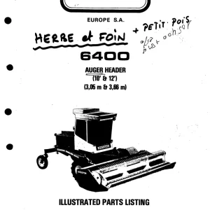 Hesston 6400 Header Parts Manual
