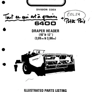 Hesston 6400 Header 1981 Parts Manual
