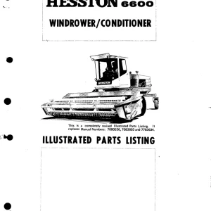 Hesston 6600 Parts Manual