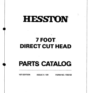 Hesston 7 Direct Head Parts Manual
