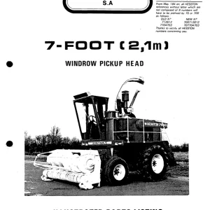 Hesston 7 Head 1984 Parts Manual