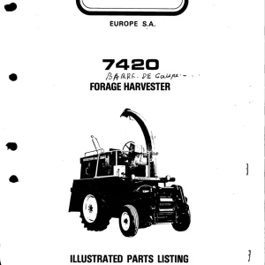 Hesston 7420 Parts Manual