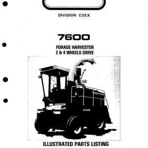 Hesston 7600 1981 Parts Manual