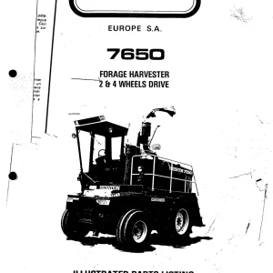 Hesston 7650 1980 Parts Manual