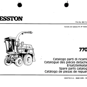 Hesston 7700 Parts Manual