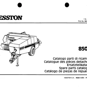 Hesston 8500 Parts Manual