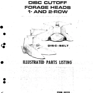 Hesston Disc Heads 1 2 Parts Manual