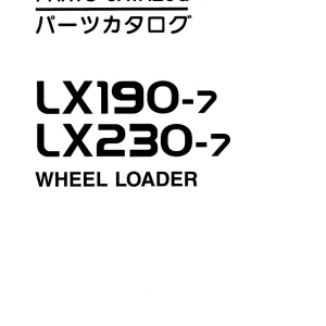 Hitachi Lx190 7 Lx230 7 Wheel Parts Manual
