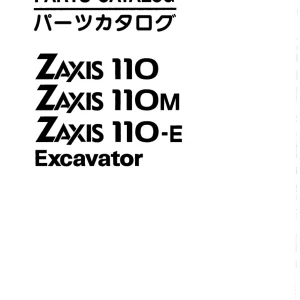 Hitachi Zx110 Parts Manual