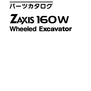 Hitachi Zx160 Parts Manual