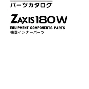 Hitachi Zx180 Parts Manual