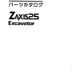 Hitachi Zx25 Parts Manual