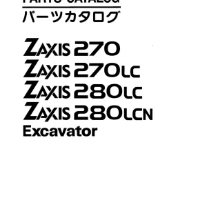 Hitachi Zx270 Zx280 Parts Manual