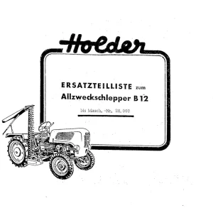 Holder B12 Bis Parts Manual