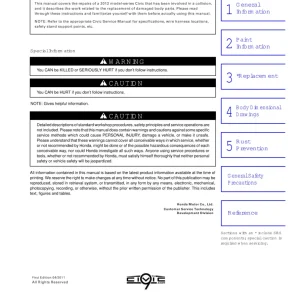 Honda Civic 2012 2012 Service Manual