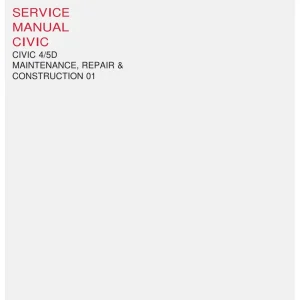 Honda Civic 2001 2001 Service Manual