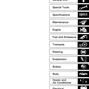 Honda Prelude 1988 Service Manual