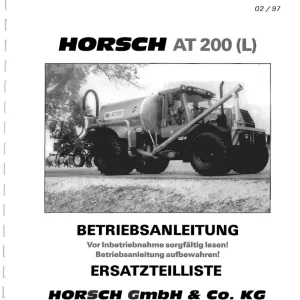 Horsch At 200 Parts Manual