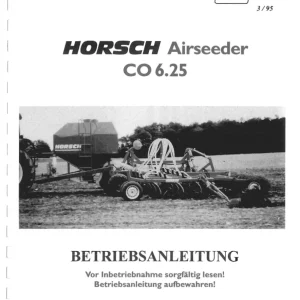 Horsch Airseeder Co 6.25 Parts Manual