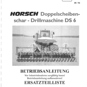 Horsch Ds 6 Parts Manual