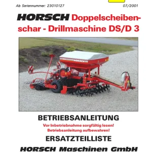 Horsch Ds D 3 Parts Manual