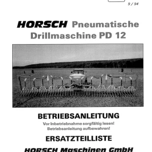 Horsch Pd 12 Parts Manual