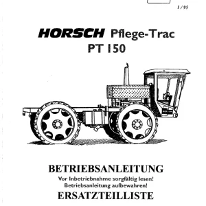 Horsch Pt 150 Parts Manual