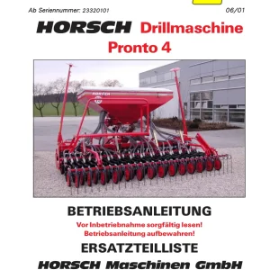 Horsch Pronto 4 Rx Parts Manual