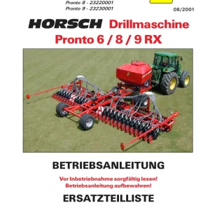 Horsch Pronto 6 8 9 Rx Parts Manual