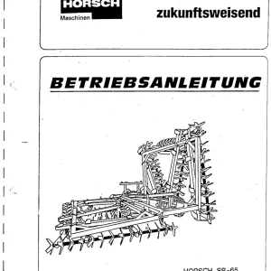 Horsch Sr 65 Disc Parts Manual