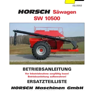 Horsch Sw 10500 Parts Manual