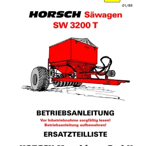 Horsch Sw 3200 Parts Manual