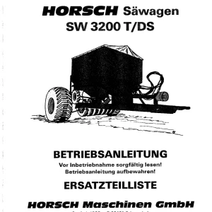 Horsch Sw 3200 T Ds Parts Manual