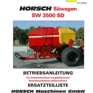 Horsch Sw 3500 Sd Parts Manual