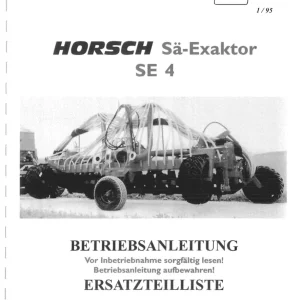 Horsch Sa Exaktor Se 4 Parts Manual