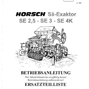 Horsch Sa Exaktor Se Parts Manual