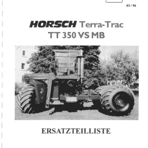 Horsch Tt 350 Parts Manual