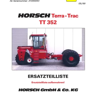 Horsch Tt 352 Parts Manual