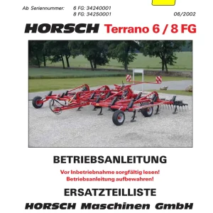 Horsch Terrano 6 8 Fg Parts Manual