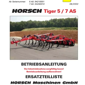 Horsch Tiger 5 7 As Parts Manual