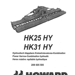 Howard Hk25 31Hy Parts Manual