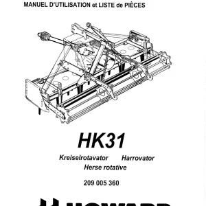 Howard Hk31 Parts Manual